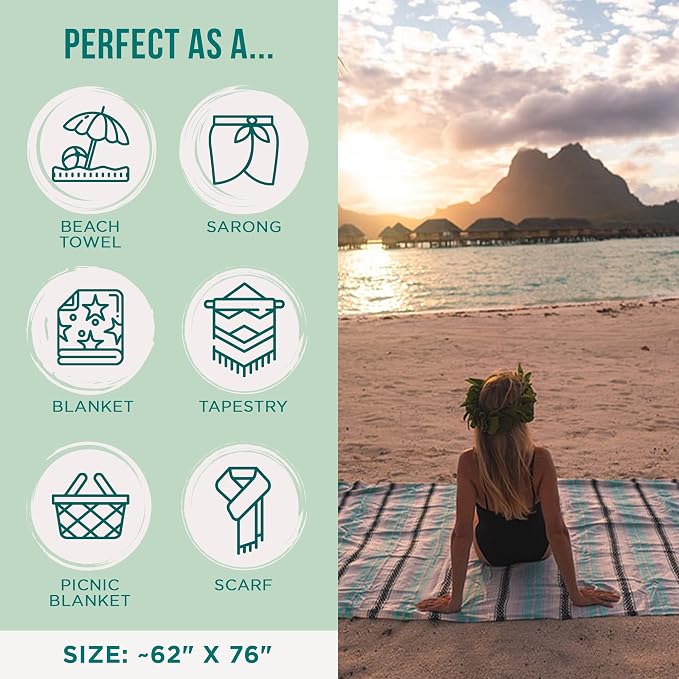 Sand Cloud Extra Large Turkish Beach Towel - Image 3