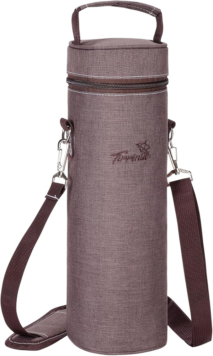 Tirrinia Single Bottle Wine Gift Carrier Bag, Insulated Travel Wine Cooler Tote by Tirrinia