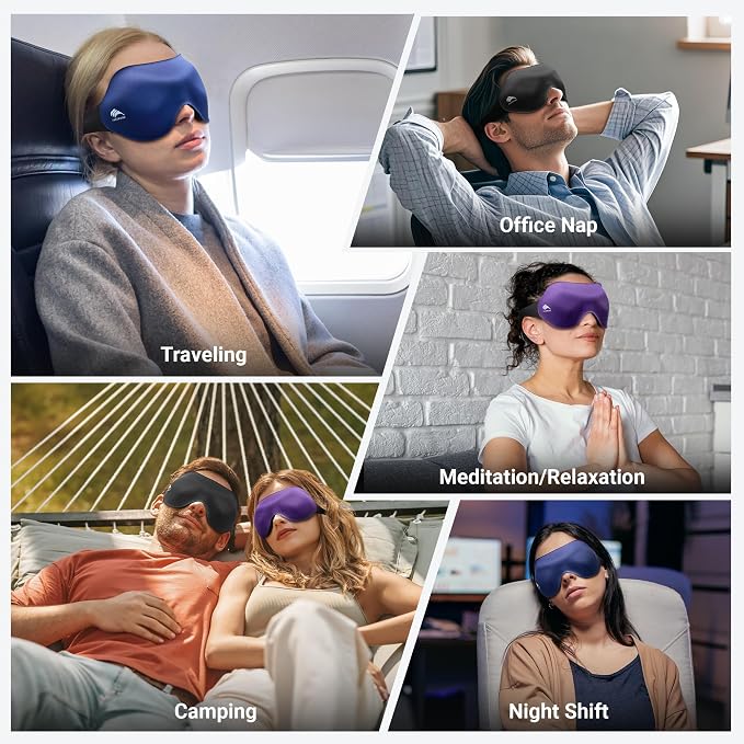 Eye Masks for Sleep Light Blocking: Lightweight 3D Contoured Eye Mask for Lash - Image 8
