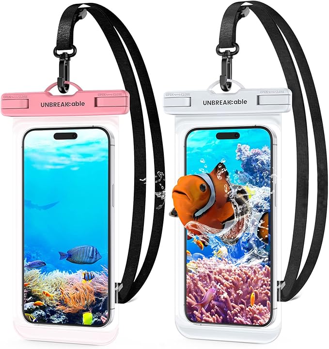 UNBREAKcable Waterproof Phone Pouch-2 Pack IPX8 Waterproof Phone Case by UNBREAKcable