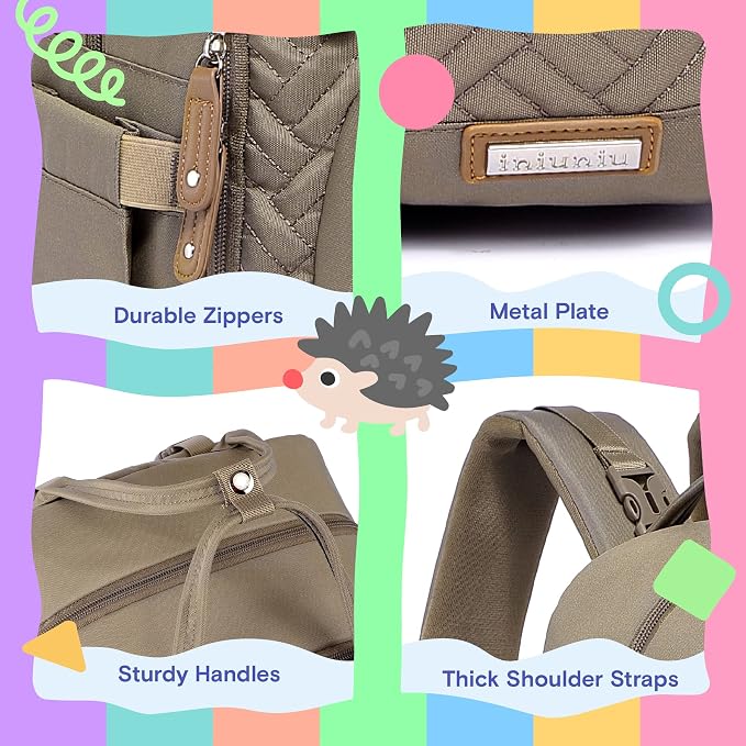 iniuniu Diaper Bag Backpack, 4 in 1 kit Large Unisex Baby Bags - Image 5