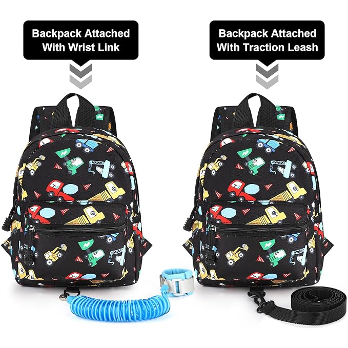 Accmor Toddler Harness Backpack Leash, Cute Excavator Kids Backpack - Image 4
