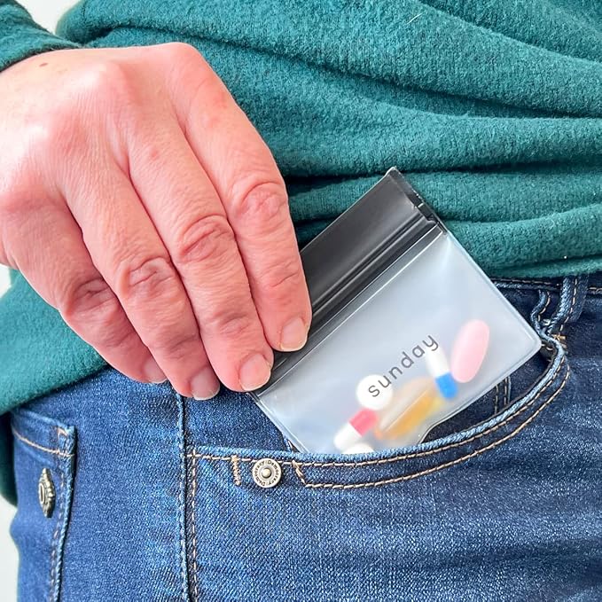 EZY DOSE Reusable 7-Day AM/PM Pill Pouch Set, Durable Multi-Purpose - Image 6