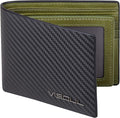 VISOUL Leather Mens Bifold RFID Blocking Wallet by VISOUL