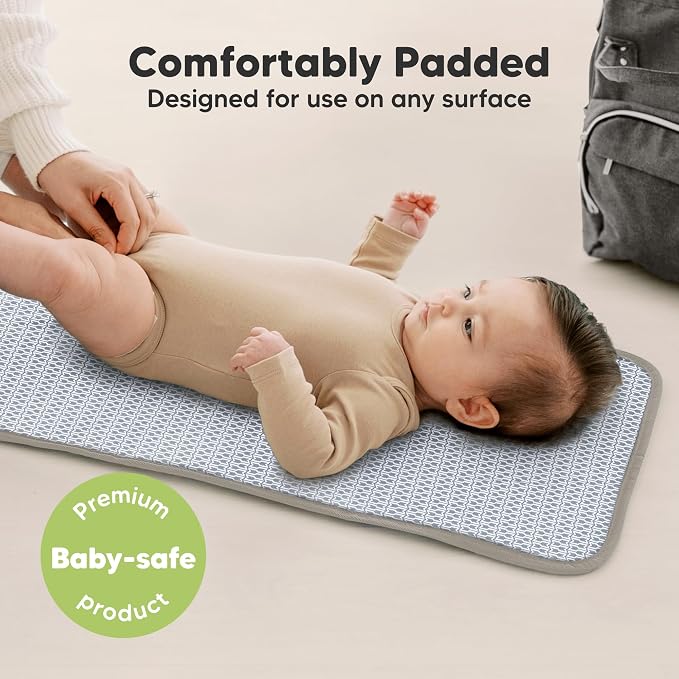 KeaBabies Portable Diaper Changing Pad, Easy Wipe Clean - Image 5