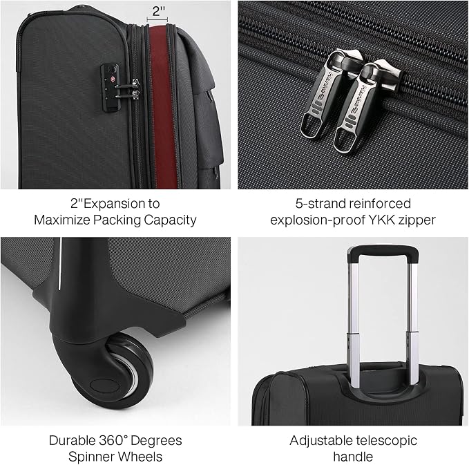 Hanke 20/24/28 Inch 3 Piece Luggage Set - Image 3
