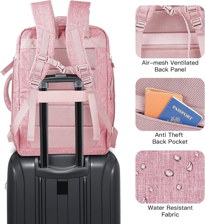 Carry On Backpack for Women, 50L Travel Backpack Flight Approved, Expandable - Image 6
