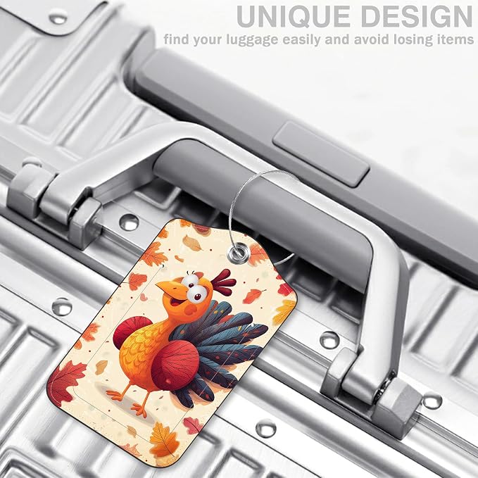 2 Pcs Thanksgiving Turkey Luggage Tags - Image 5