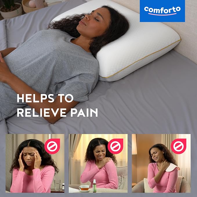 Memory Foam Pillow for Sleeping 23.6x15.7 - Image 7