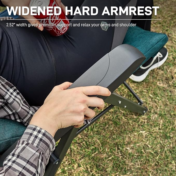 EVER ADVANCED Folding Camping Recliner Chair Fully Padded - Image 8