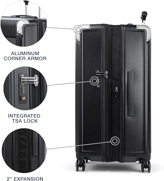 Travelpro Platinum Elite Hardside Expandable Checked Luggage, 8 Wheel Spinner - Image 4