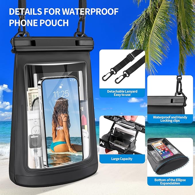 Large Floating Waterproof Phone Pouch, Cell Phone Dry Bag - Image 5
