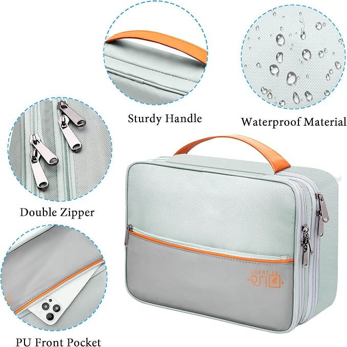 Electronic Organizer Travel Case, Travel Cord Organizer Case Portable - Image 3