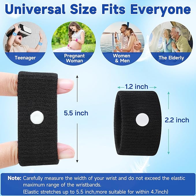 LYJEE Motion Sickness Bands for Adults and Kid Morning Sickness Relief Through - Image 4