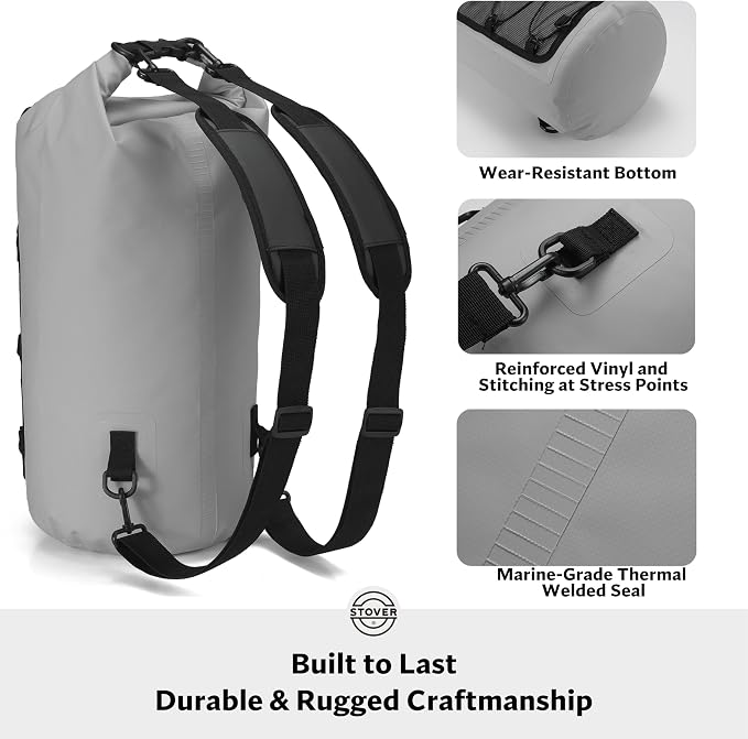 STOVER 5/10/25/30/40/55L Waterproof Backpack- Floating Dry Bag - Image 4