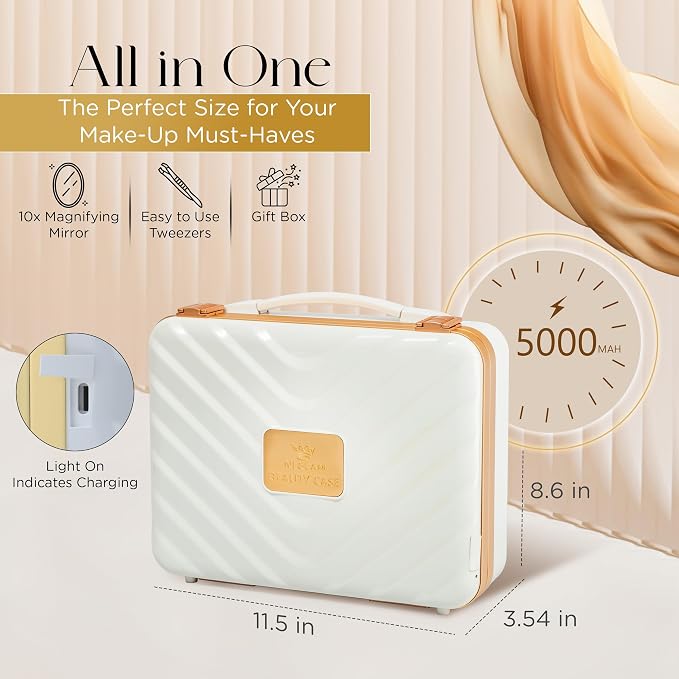 Lighted Makeup Case with Mirror - Image 4