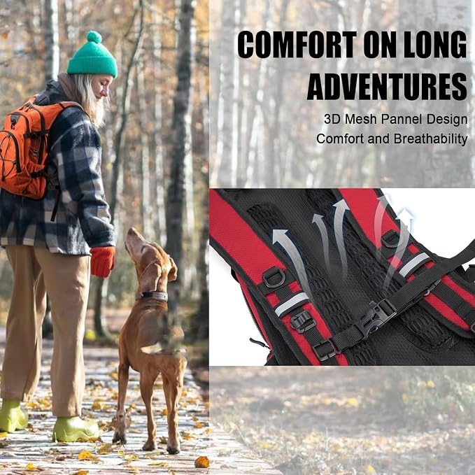 Hydration Backpack Pack with 2L Water Bladder 18L Hiking Backpack Women Men - Image 5