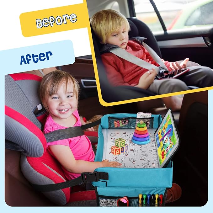 BUENAVO Car Seat Organizer Kids Travel Tray - Image 2