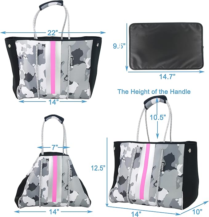 QOGiR Neoprene Multipurpose Beach Bag Tote - Image 4