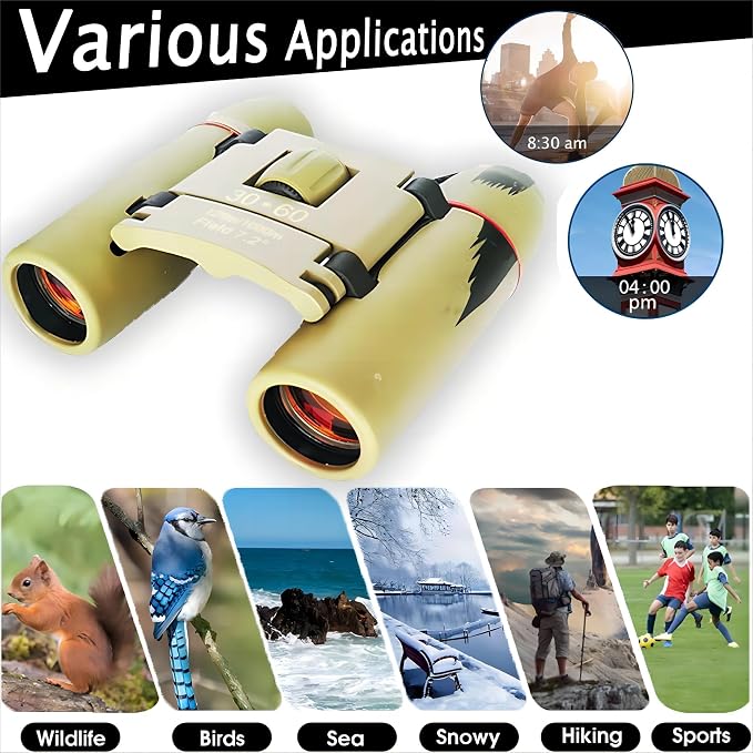 Compact 30x60 Binoculars for Adults and Kids, Foldable Lightweight Easy Focus - Image 9