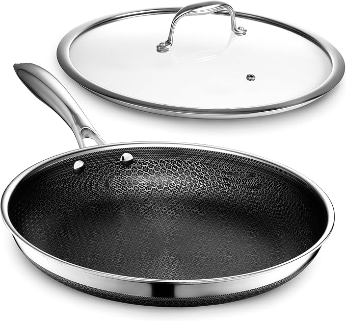 HexClad Hybrid Nonstick 12-Inch Frying Pan by HexCladHybridCookware