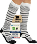 Merino Wool Compression Socks for Women Men, 15-20 mmHg Knee High Socks for by Unknown