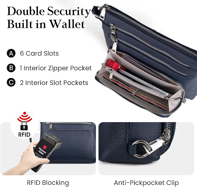 befen Genuine Leather Crossbody Bags - Image 3