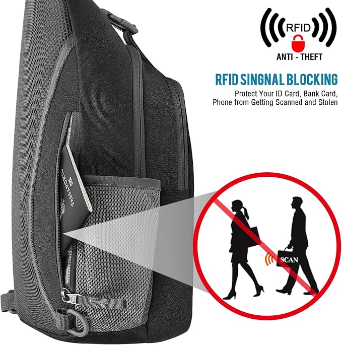 G4Free Sling Bag RFID Blocking Sling Backpack Crossbody Chest Bag Daypack - Image 2