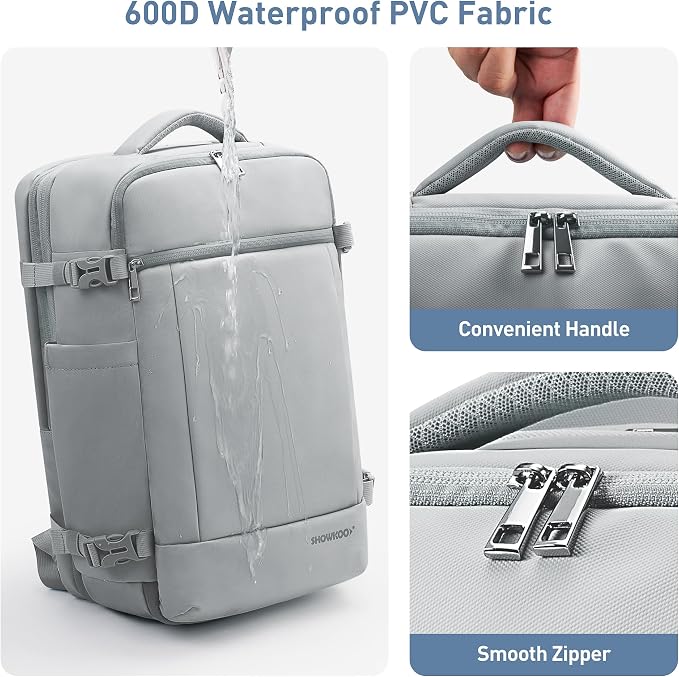 SHOWKOO 40L Travel Backpack for Men & Women, Airline Approved Carry On Laptop - Image 5