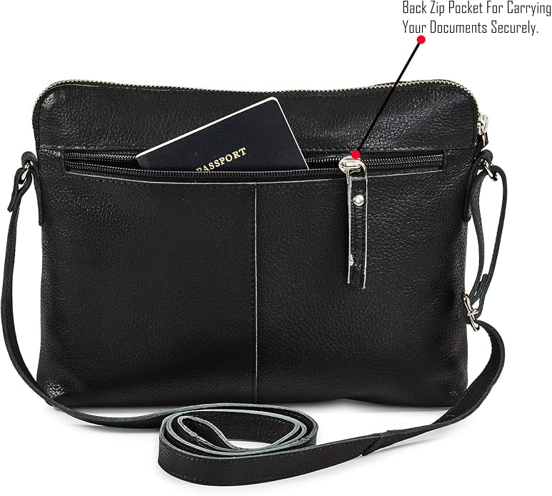 Wise Owl Accessories Small Soft Pebbled Real Leather Crossbody Handbags Purses - Image 4