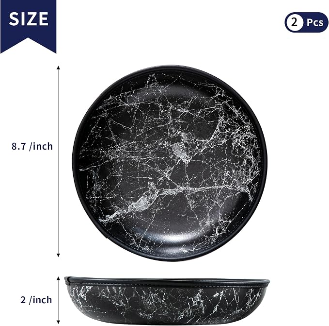 2025 Improved Design Round Marbled Leather Valet Tray Organizer Set of 2 - Image 5