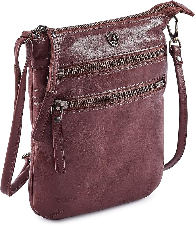 Crossbody Sling Bag for Women Small Real Leather Purse Vintage Travel Crossover by Cochoa