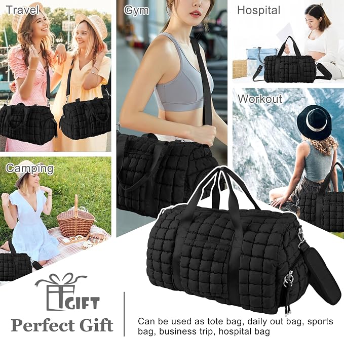 Quilted Travel Duffle Bag Gym Bag - Image 4
