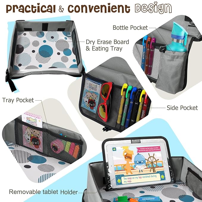 Car Seat Organizer Kids Travel Tray - Image 3