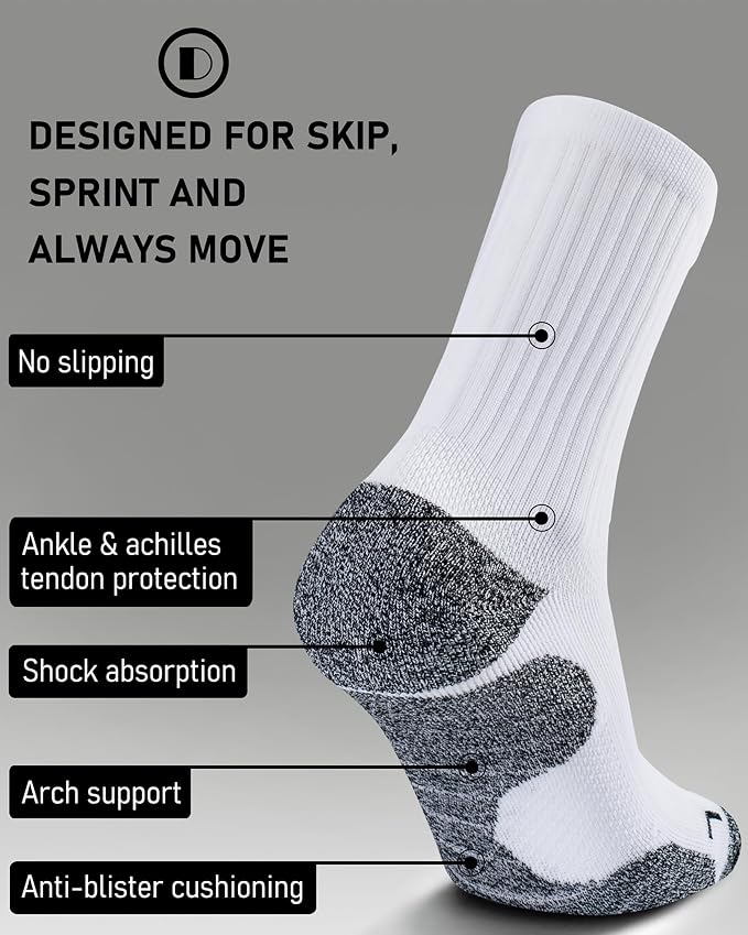 Elite Cushioned Compression Mid-crew Socks 4-Pack - Image 3