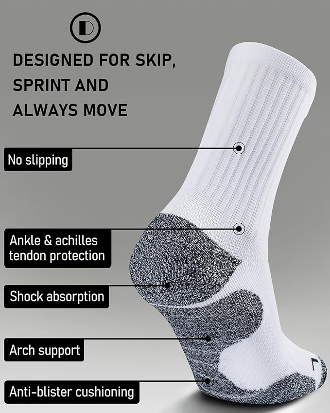 Elite Cushioned Compression Mid-crew Socks 4-Pack - Image 3