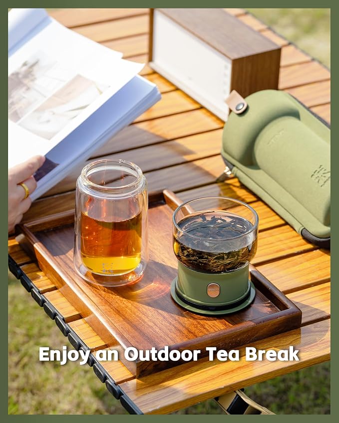 ZENS Modern Glass Infuser Teapot, Smart One Touch Tea Maker - Image 9