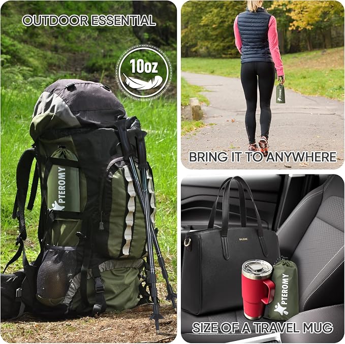 PTEROMY Hooded Rain Poncho for Adult - Image 3