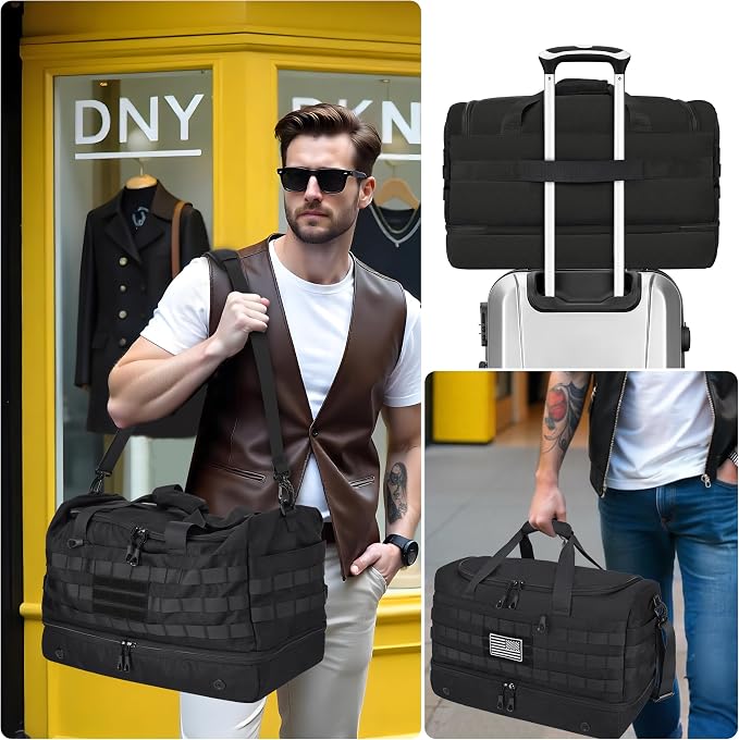MOZETO Mens Travel Duffel Bag - Image 7