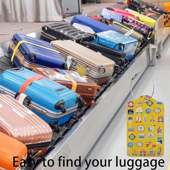 Travel Stamps Collection 2-Pack Luggage Tags - Image 5