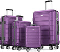 SHOWKOO Luggage Sets Expandable PC+ABS Durable Suitcase Sets Double Wheels TSA by SHOWKOO