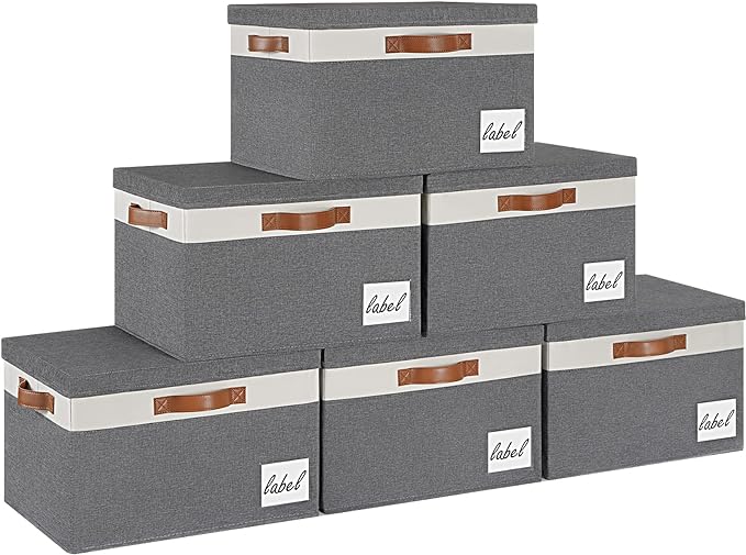 GhvyenntteS 6 Pack Fabric Storage Bins by GhvyenntteS