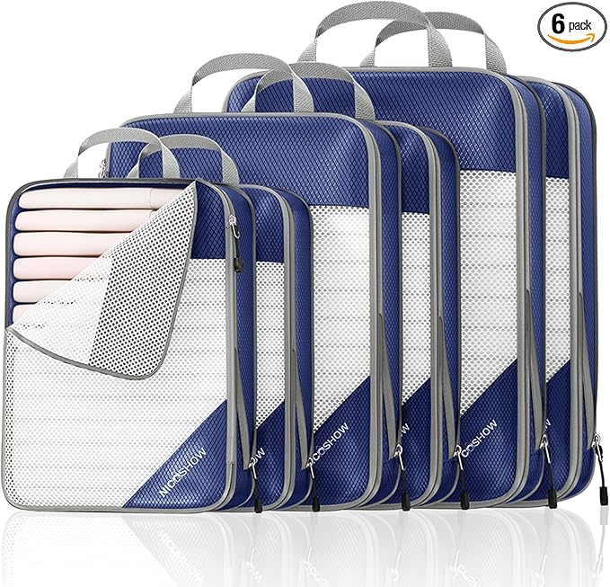 6 Set Compression Packing Cubes by NICOSHOW