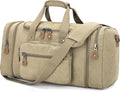 Gonex Canvas Duffle Bag for Travel 50L Expandable Duffel Weekend Overnight Bag by Gonex
