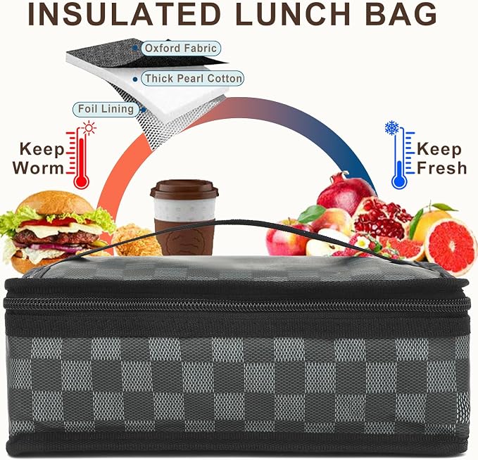 FlowFly Small Insulated Lunch box Portable Soft Bag Mini Cooler Thermal Meal - Image 3
