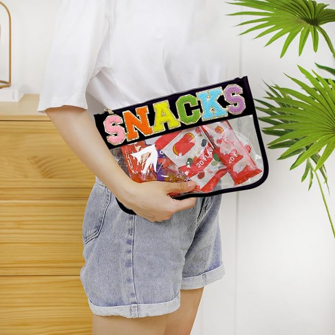 DYSHAYEN Chenille Letter Clear Zipper Pouch - Image 7