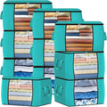 Fab totes 24 Gallons Clothes Storage, Foldable Thick Fabric Blanket Storage Bags by Fabtotes