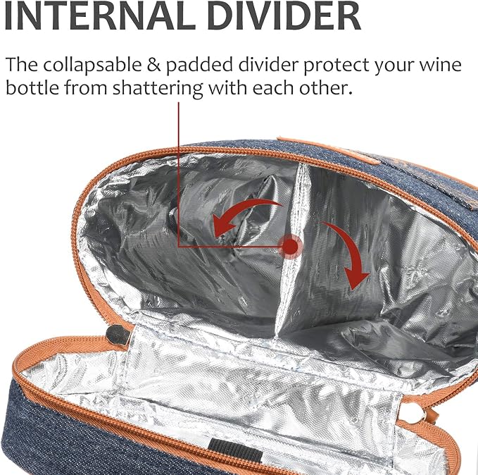 Tirrinia 2 Bottle Wine Gift Tote Carrier - Image 3