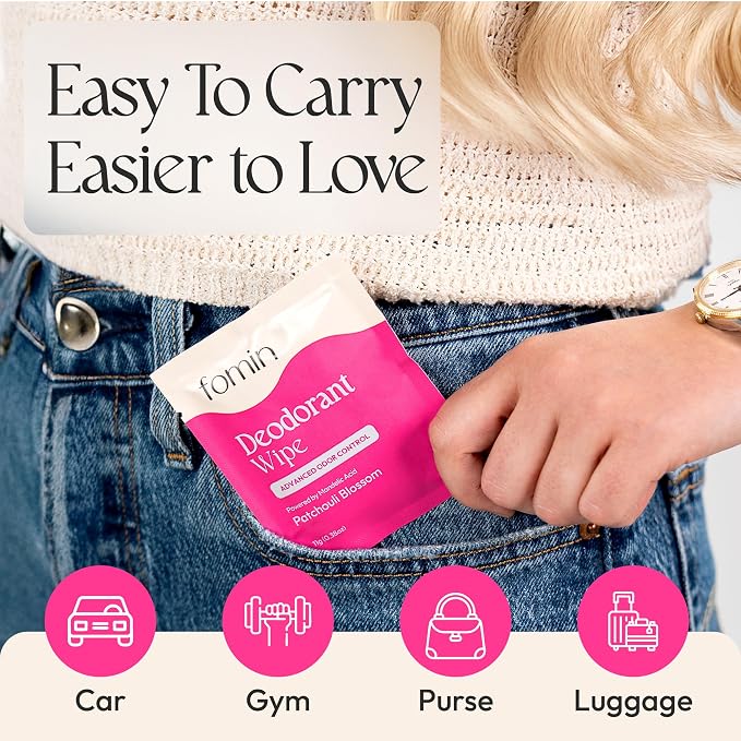 FOMIN Acidified Travel Deodorant Wipes - Image 4