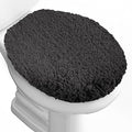 Microfiber Elongated Toilet Seat Cover 19.5"x 15" Machine Washable Solid Toilet by Baahrnom